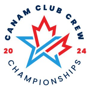 Maple Leaf and Star merged together. Text reads 2024 CANAM Club Crew Championships