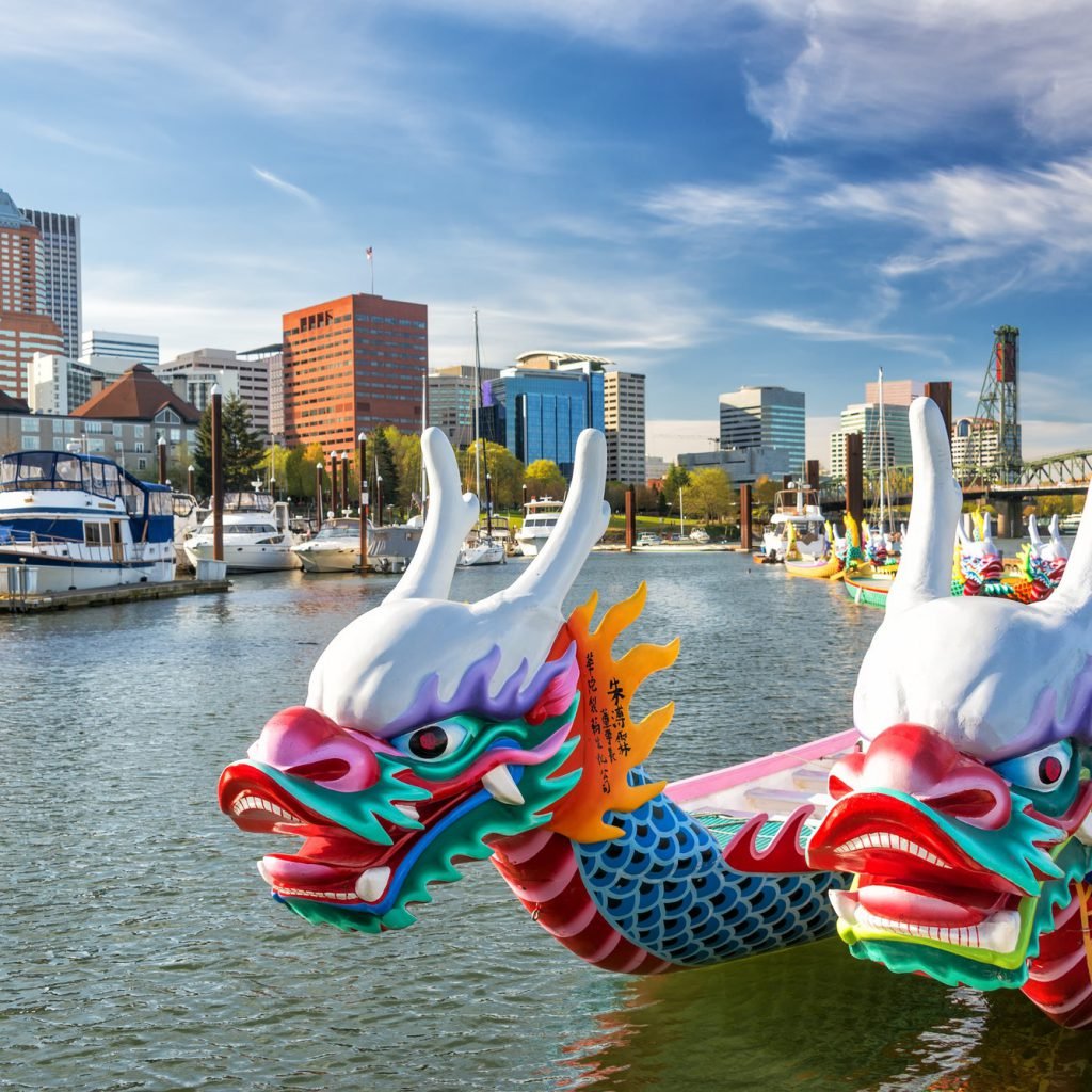 Dragon Boats and Downtown Portland